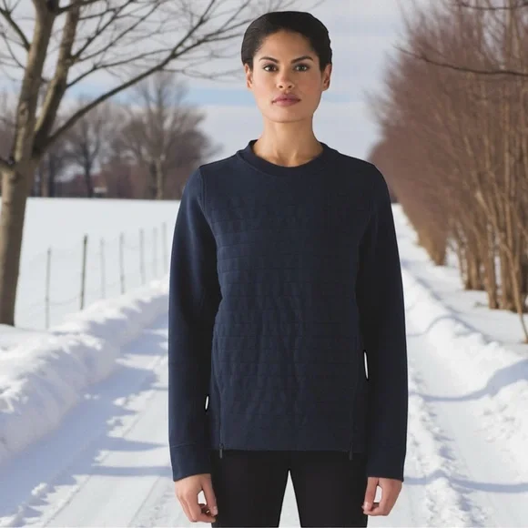 Lululemon Fleece Be True Crew in Inkwell Sz 6 - Picture 2 of 12